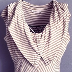 Anthropologie Striped Folder Over Top
